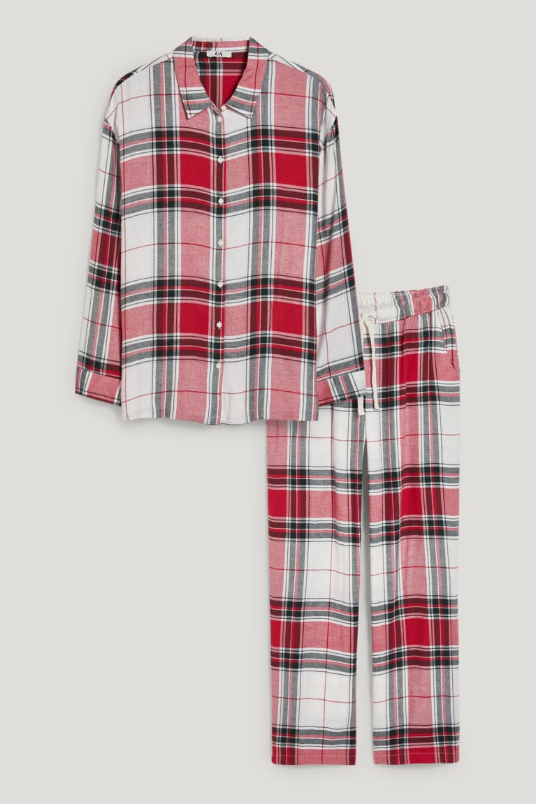 Red C&A Pyjamas Check Women's Nightwear | VKDHQ-6728