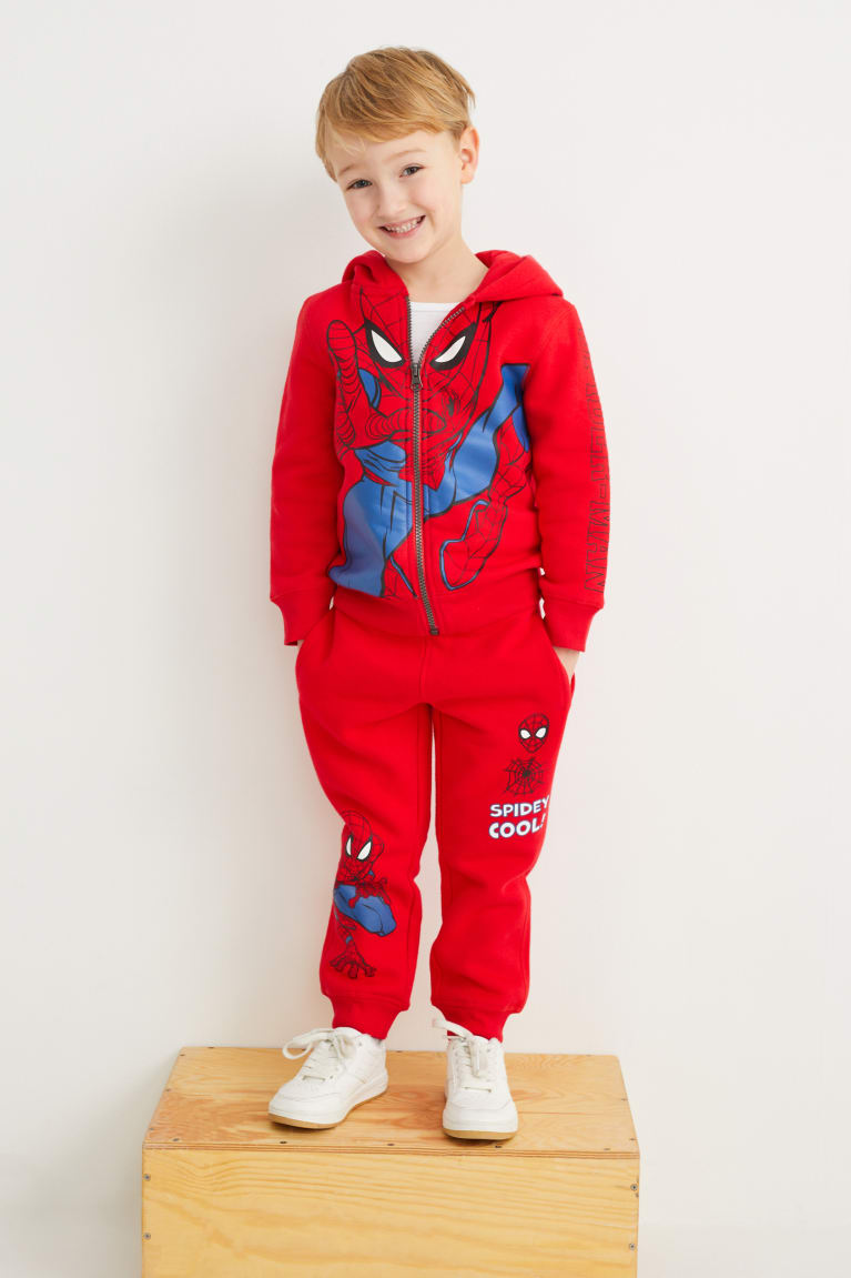 Red C&A Spider-man Zip-through With Hood Girls' Sweatshirts | YLJVA-8725