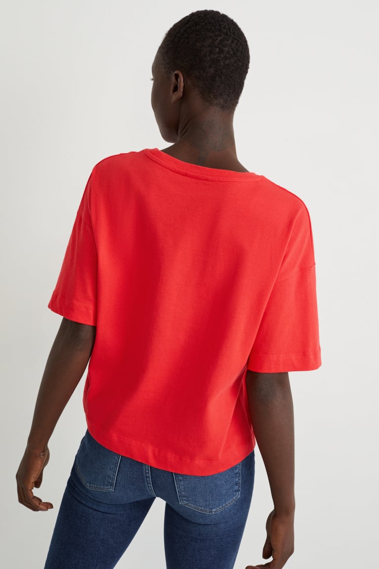 Red C&A Women's T-shirts | JBFWE-5913