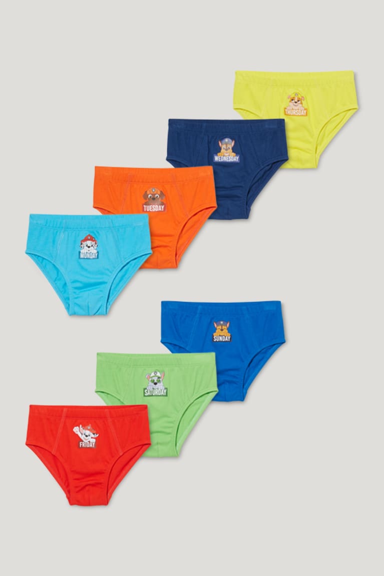 Red / Yellow C&A Multipack Of 7 Paw Patrol Briefs Organic Cotton Boys\' Underwear | QOZXV-2189