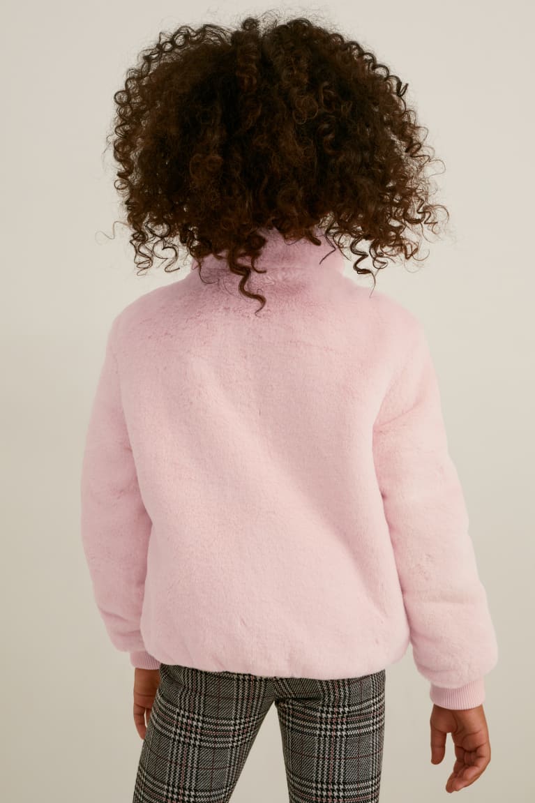 Rose C&A Faux Fur Girls' Jackets | WODFL-8621