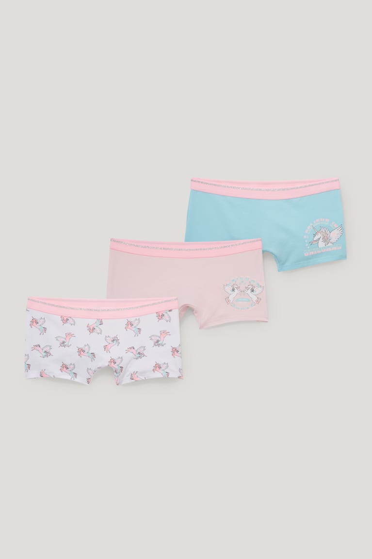 Rose C&A Multipack Of 3 Unicorn Organic Cotton Girls\' Underwear | YIVLK-8672