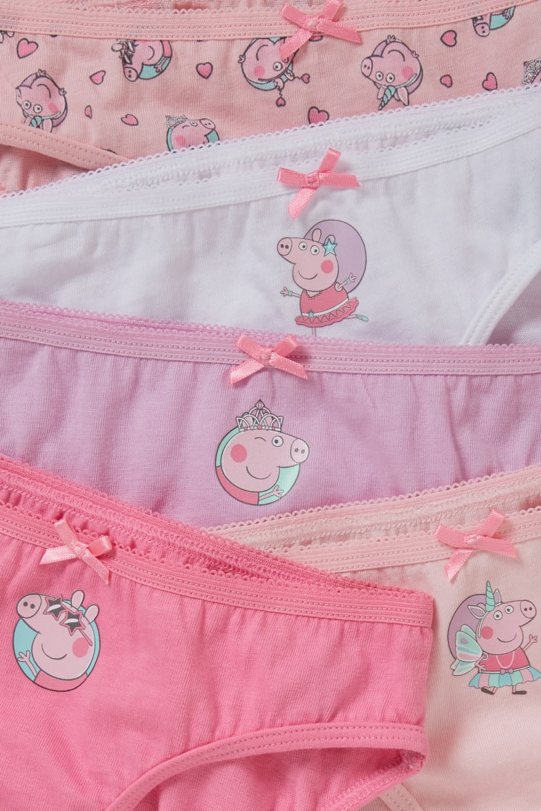 Rose C&A Multipack Of 7 Peppa Pig Briefs Organic Cotton Girls' Underwear | SWHUQ-0895