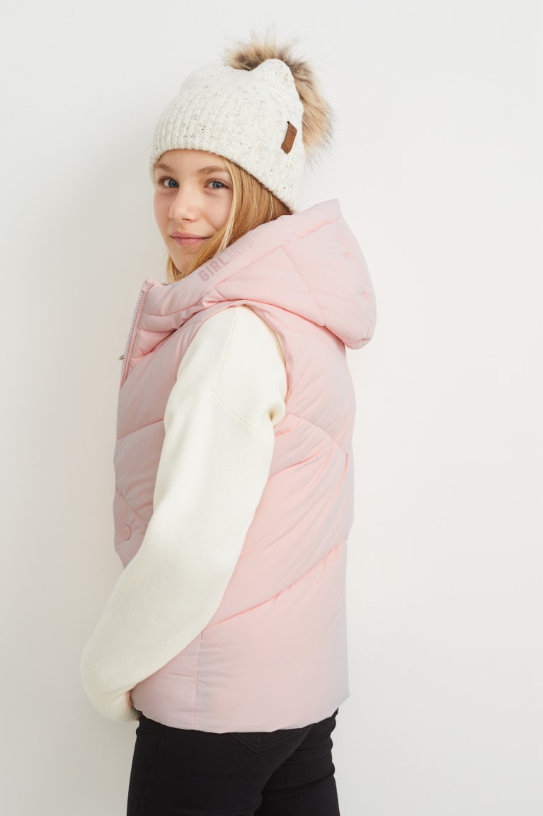 Rose C&A Quilted Gilet With Hood Recycled Girls' Jackets | ELHGQ-7902