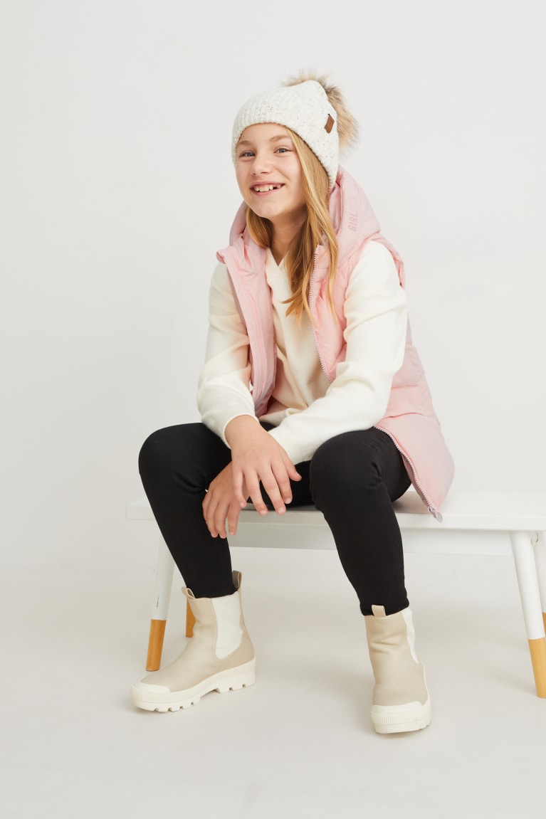 Rose C&A Quilted Gilet With Hood Recycled Girls' Jackets | ELHGQ-7902