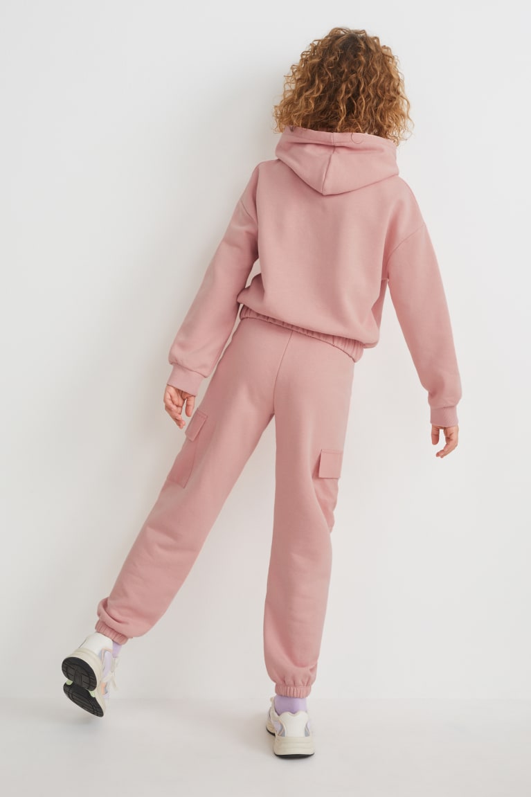 Rose C&A Set And Joggers 2 Piece Girls' Hoodie | JANOB-9381