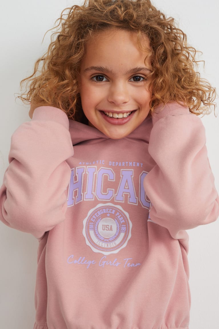 Rose C&A Set And Joggers 2 Piece Girls' Hoodie | JANOB-9381