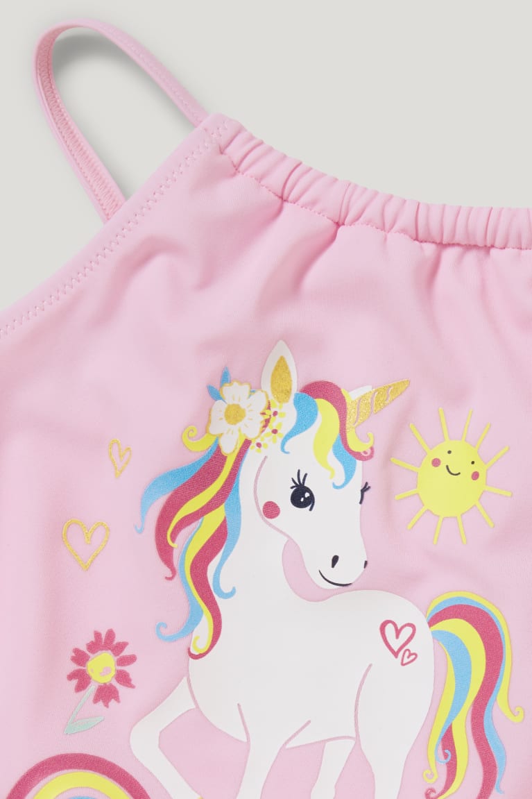 Rose C&A Unicorn Swimsuit Lycra® Xtra Life™ Girls' Swimwear | QZDPN-6452