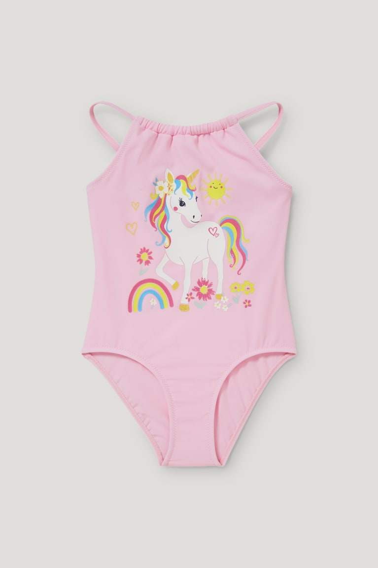 Rose C&A Unicorn Swimsuit Lycra® Xtra Life™ Girls\' Swimwear | QZDPN-6452