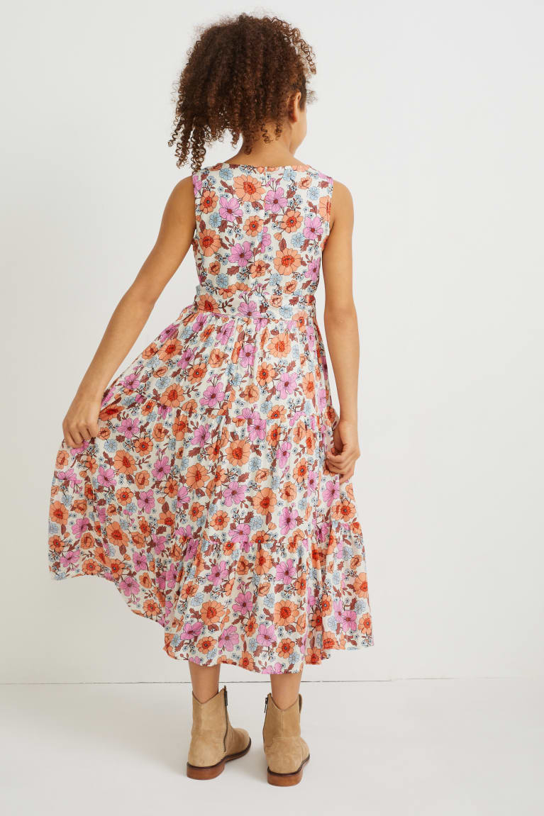 Rose C&A With Lenzing™ Ecovero™ Floral Girls' Dress | HMBUJ-7581