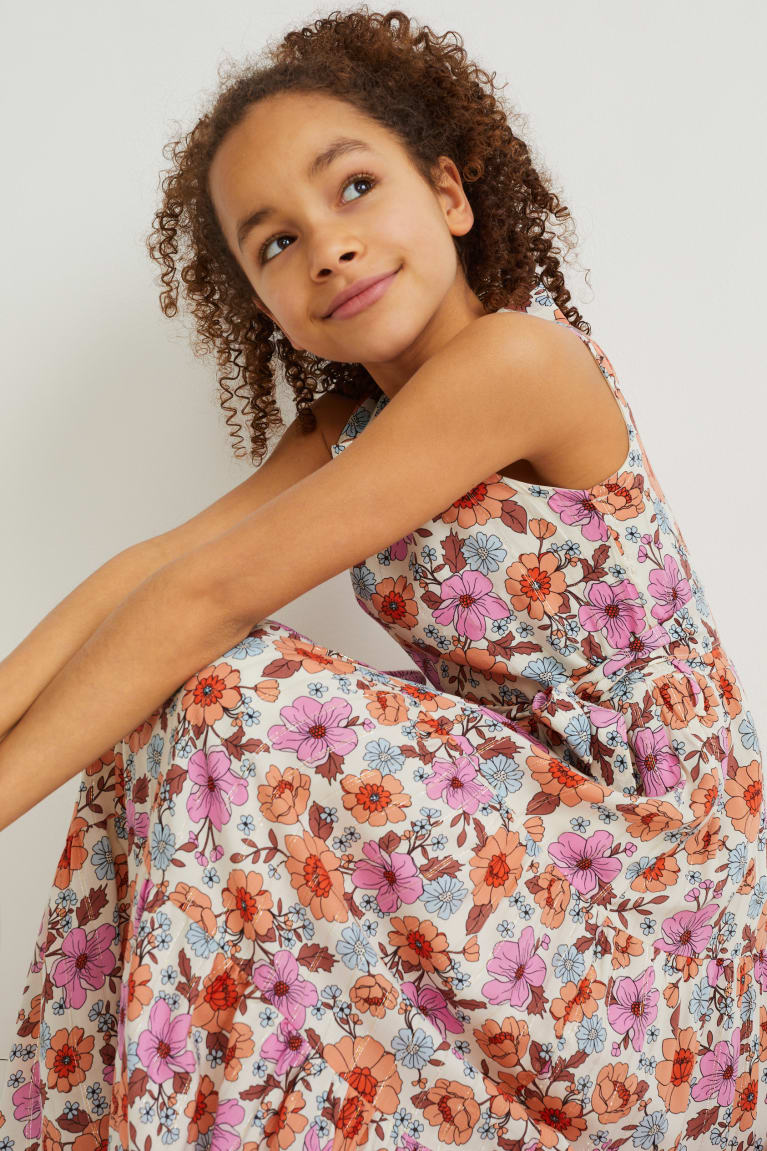 Rose C&A With Lenzing™ Ecovero™ Floral Girls' Dress | HMBUJ-7581