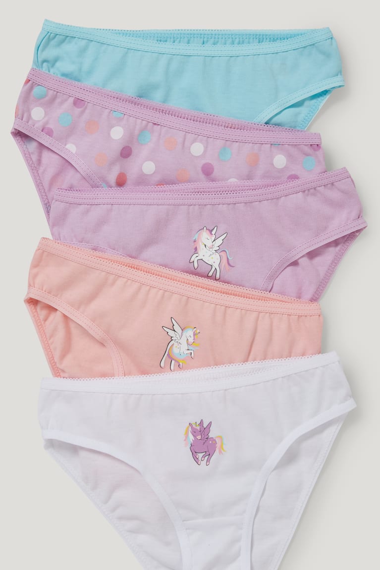 Rose / Turquoise C&A Multipack Of 12 Briefs Organic Cotton Girls' Underwear | HLNQI-1708