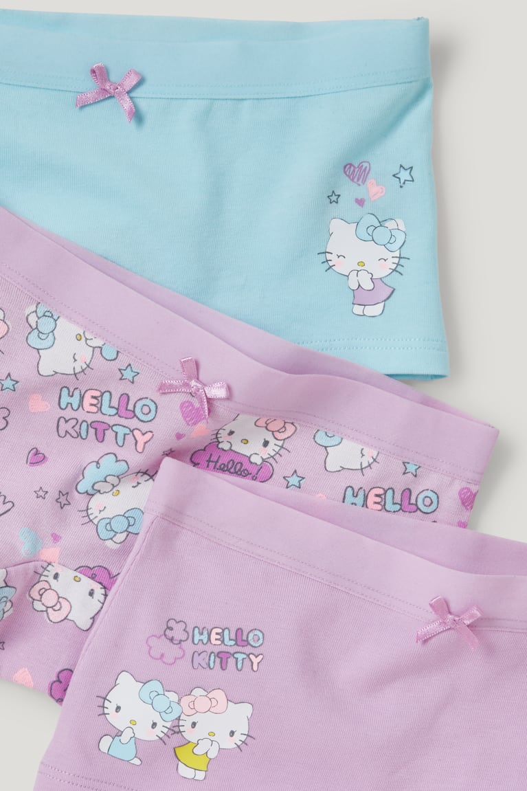 Rose / Turquoise C&A Multipack Of 3 Hello Kitty Organic Cotton Girls' Underwear | YSDMI-9830