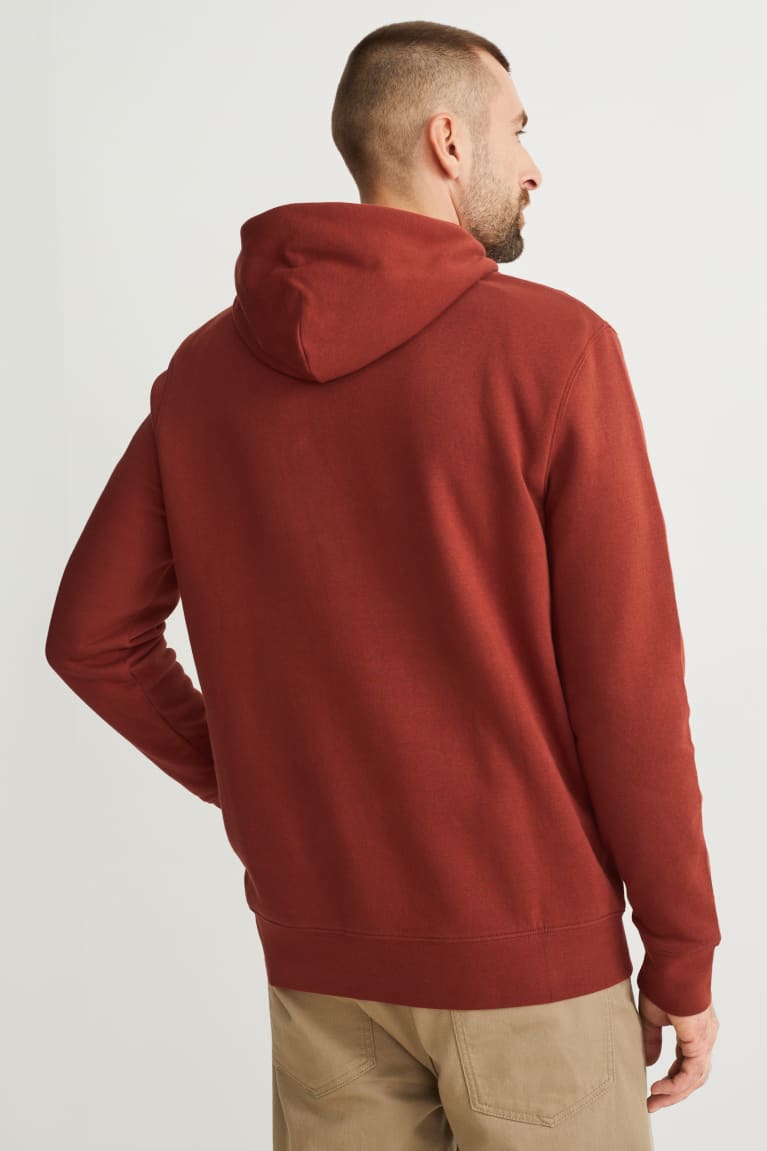 Rust C&A With Recycled Polyester Men's Sweatshirts | VPFBU-6098