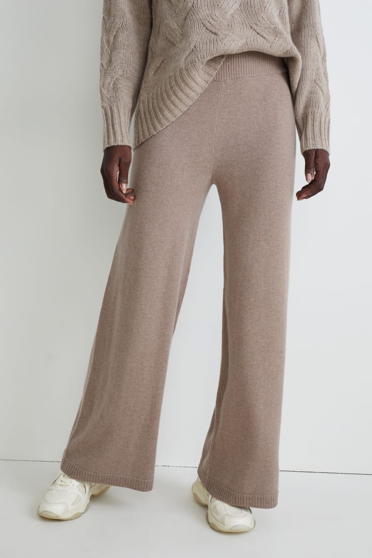 Taupe C&A Cashmere Women's Trousers | CENYD-5247