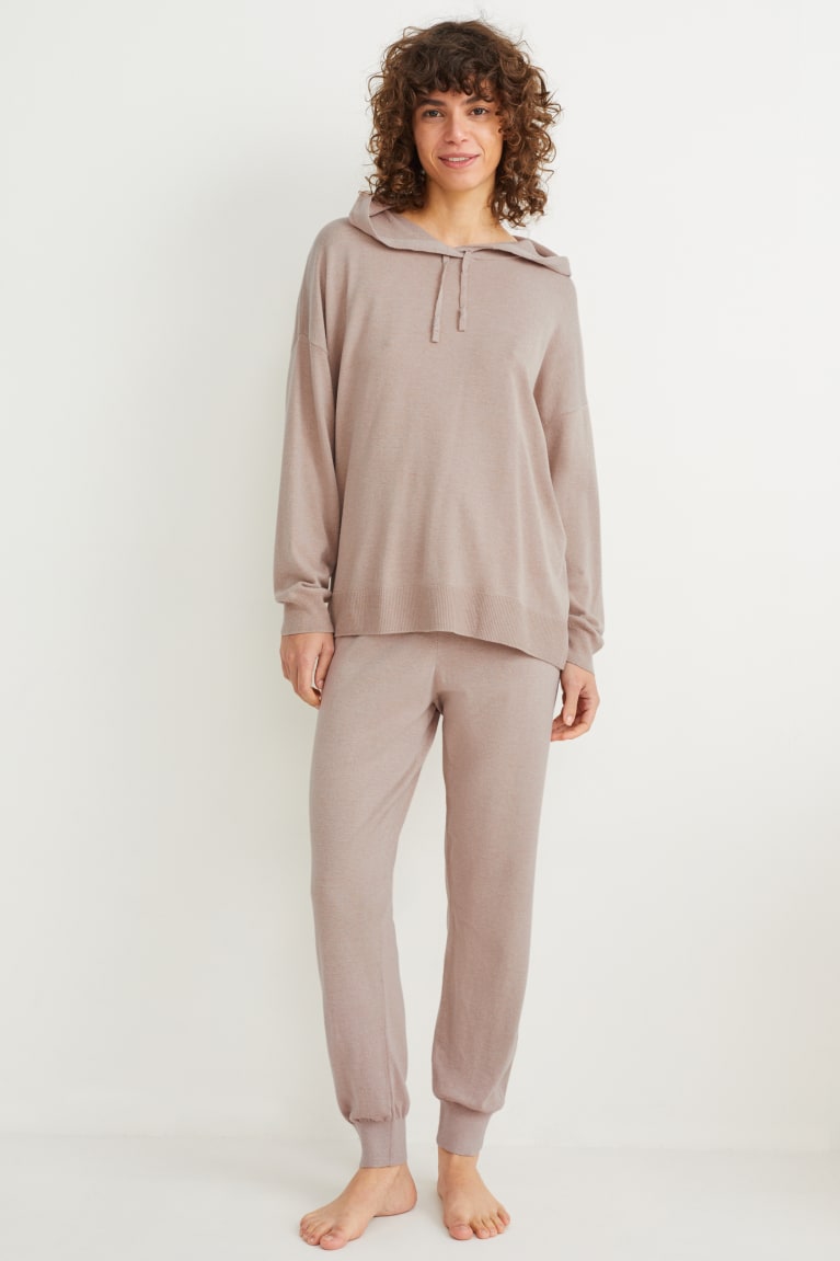 Taupe C&A Hooded Women\'s Nightwear | RJSAC-2301