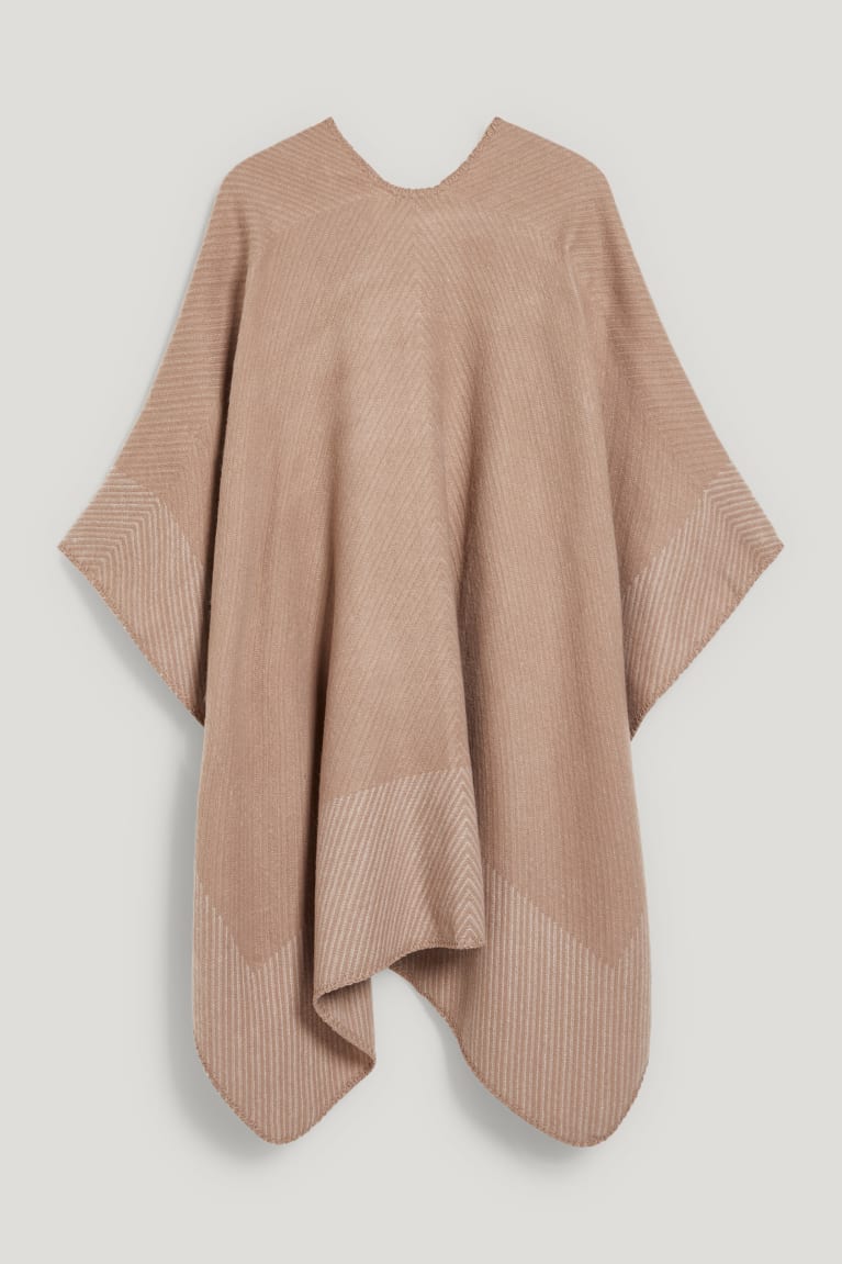 Taupe C&A Poncho Women's Hoodie | SGCUM-7695