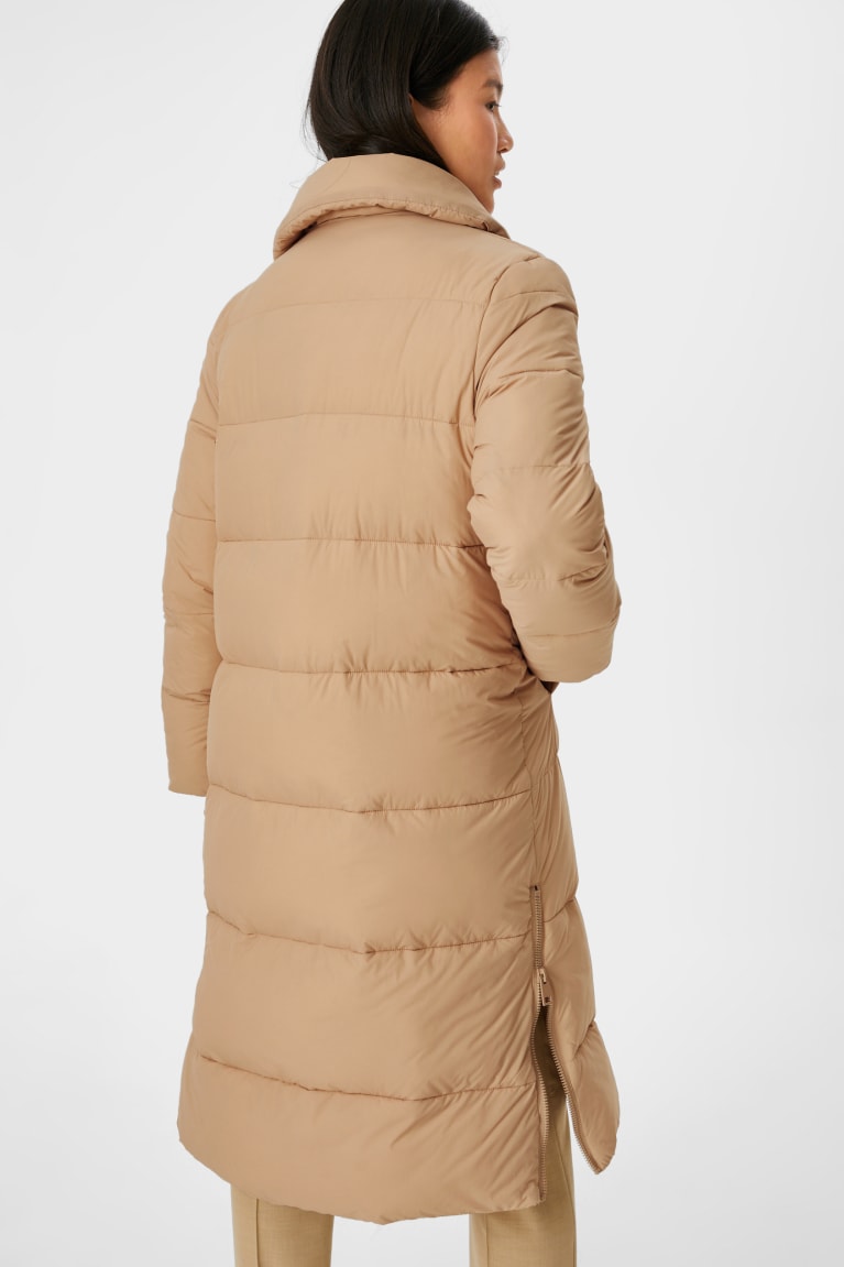 Taupe C&A Quilted Women's Coats | IGDXW-2568