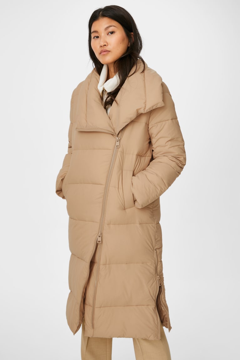 Taupe C&A Quilted Women's Coats | IGDXW-2568