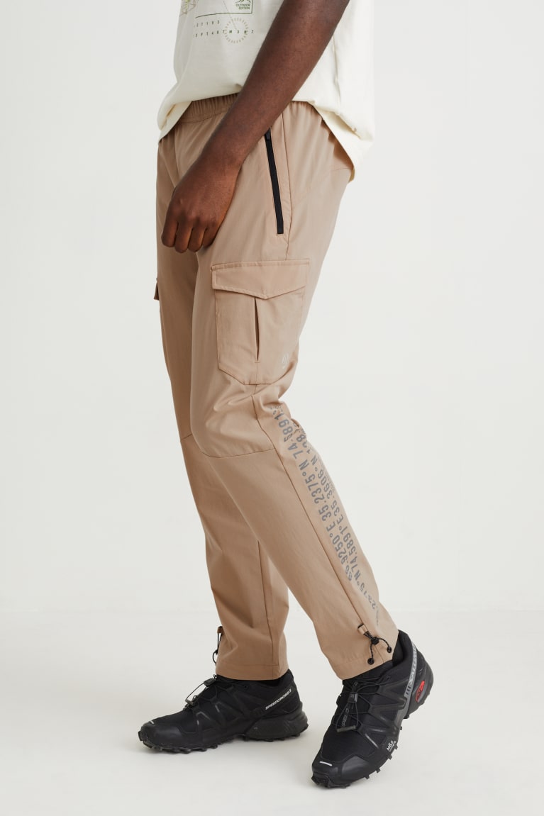 Taupe C&A Technical 4 Way Stretch Men's Trousers | ZCKGN-9735