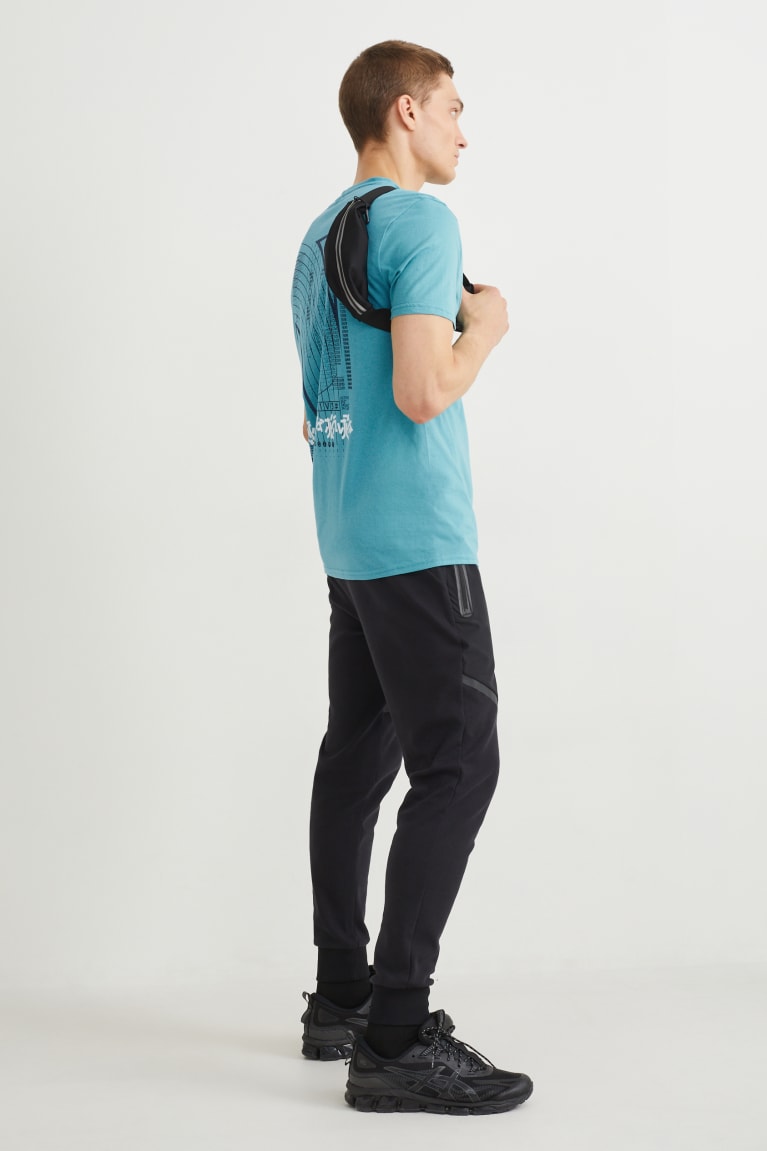 Turquoise C&A Active Men's Top | BZAYD-9301