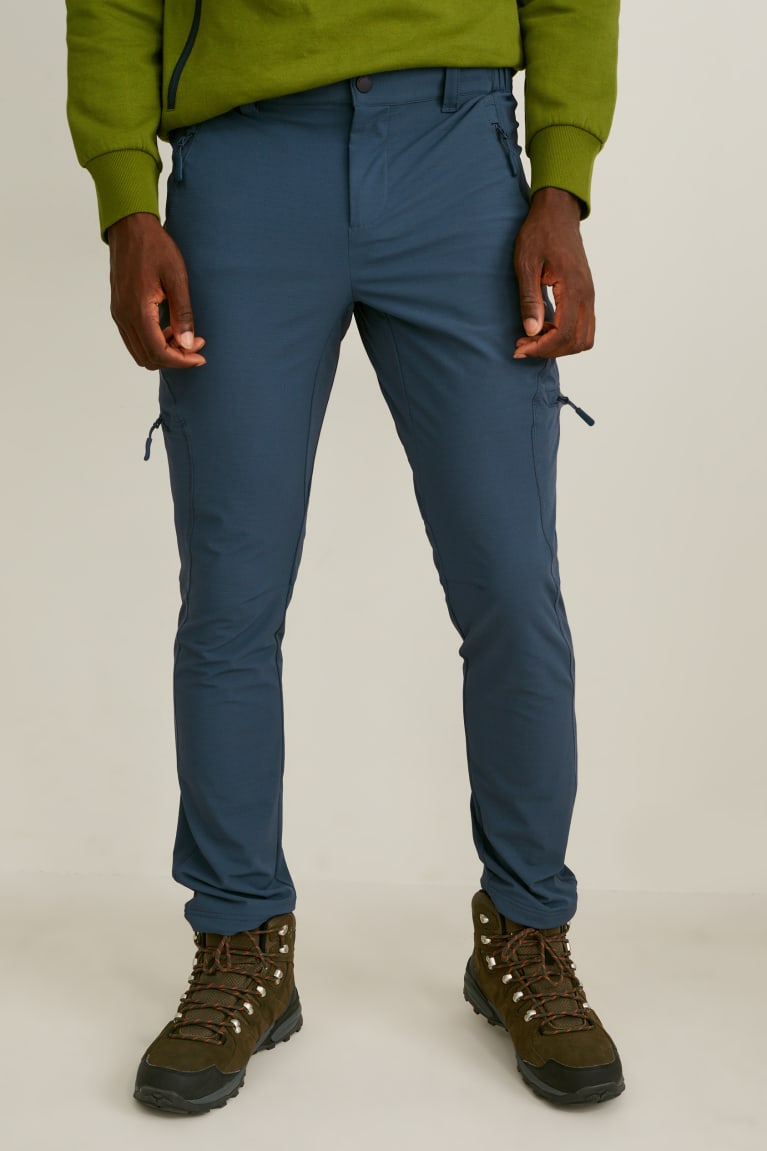 Turquoise C&A Cargo Lycra® Men's Trousers | QIMBU-5341