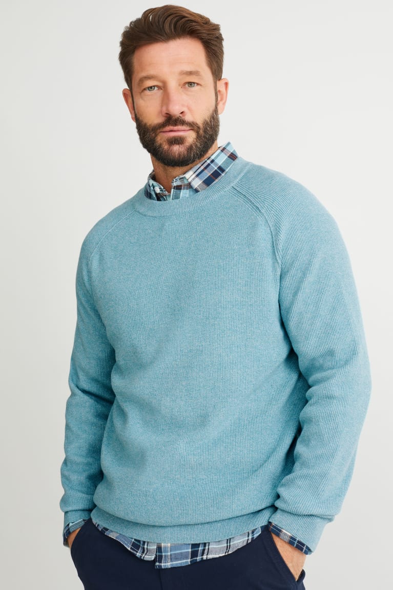 Turquoise C&A Men\'s Jumper | PYWJC-7429