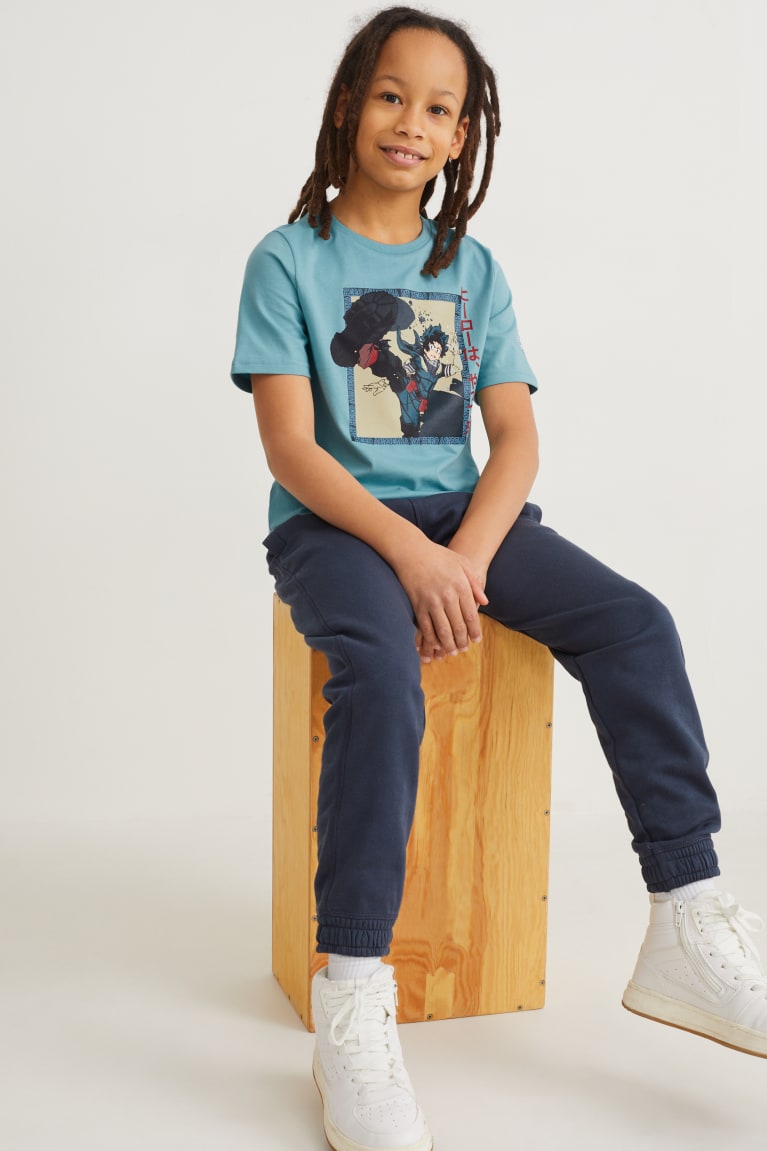 Turquoise C&A My Hero Academia Sleeve Boys' T-shirts | YOWTI-8140