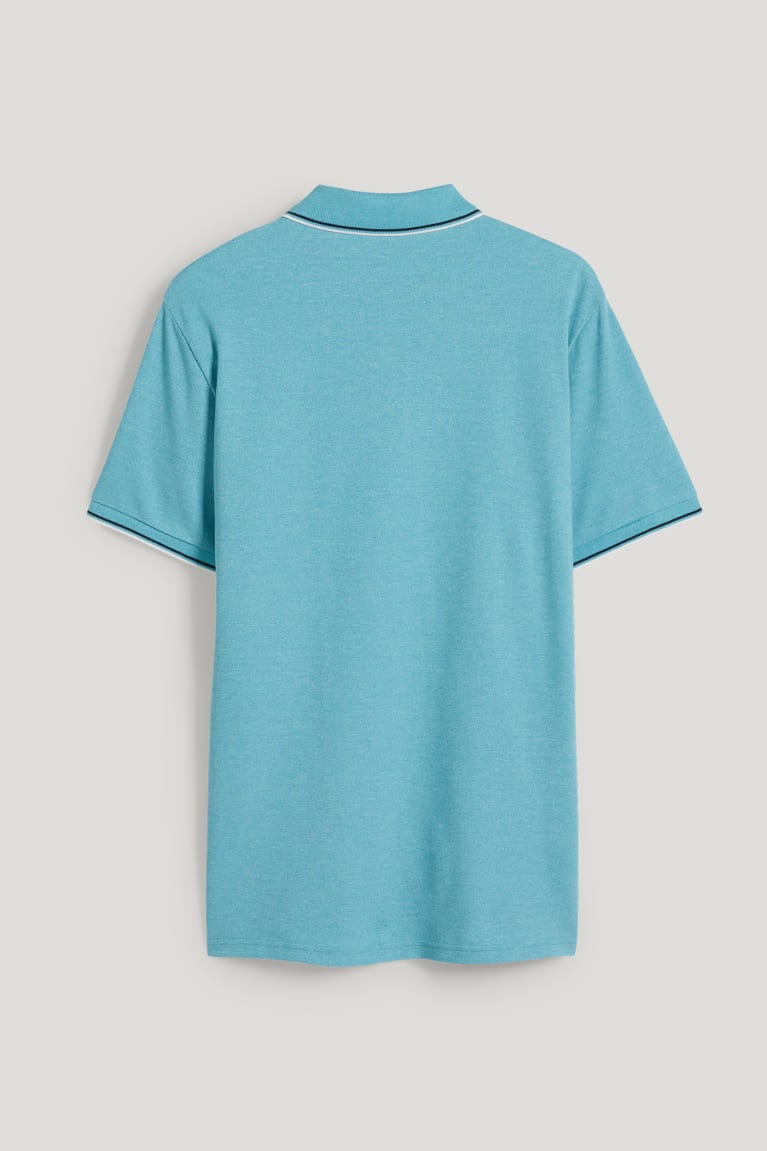 Turquoise C&A Polo Men's Shirts | DGHWX-3562