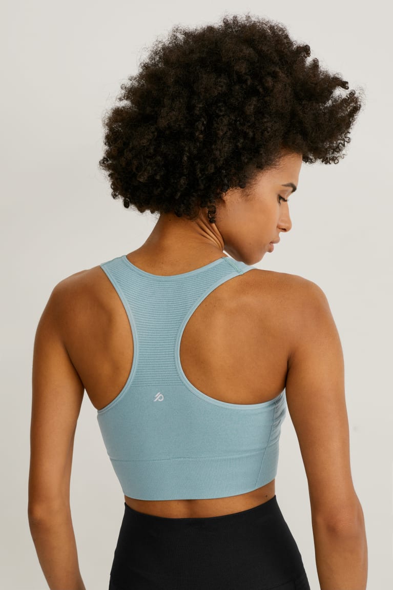 Turquoise C&A Sports Bra Yoga One Size Fits More Women's Underwear | GOCPV-2546