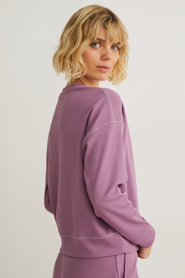 Violet C&A Long Sleeve Women's Hoodie | NCLSK-9653