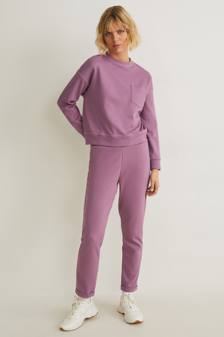 Violet C&A Long Sleeve Women's Hoodie | NCLSK-9653