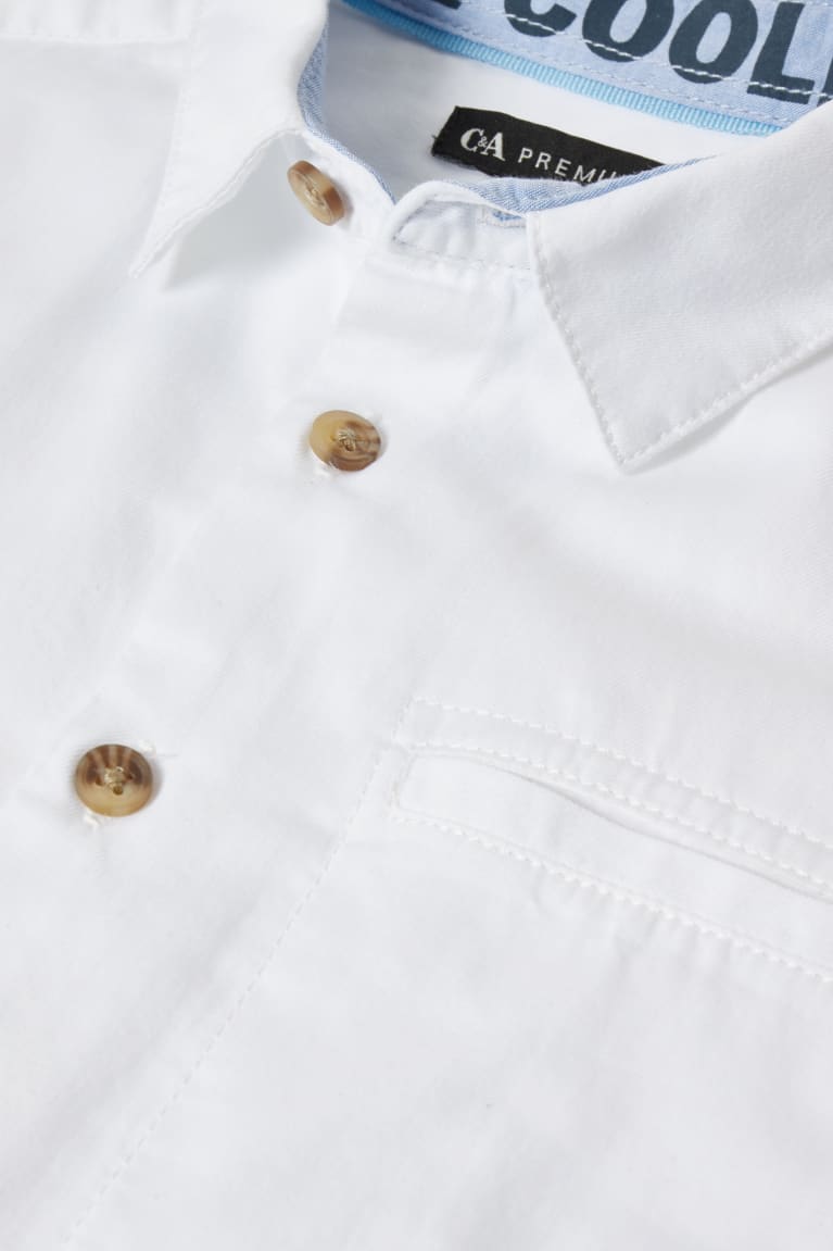 White C&A Boys' Shirts | IBGQO-4528