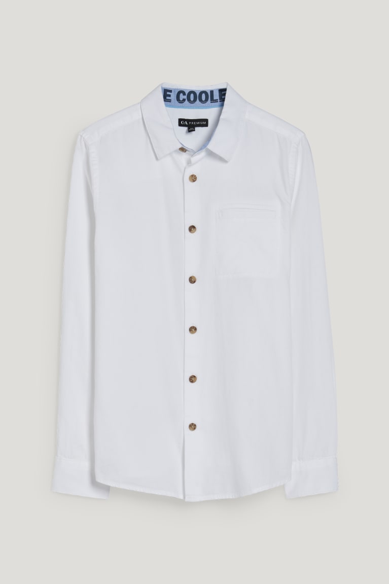 White C&A Boys\' Shirts | IBGQO-4528