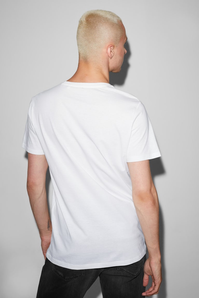 White C&A Clockhouse Men's T-shirts | PKYJW-4872