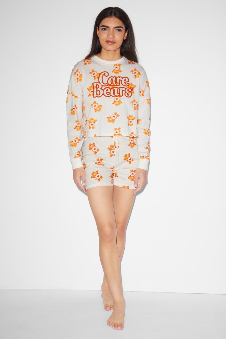 White C&A Clockhouse Pyjama Care Bears Women's Hoodie | VGEXQ-4719