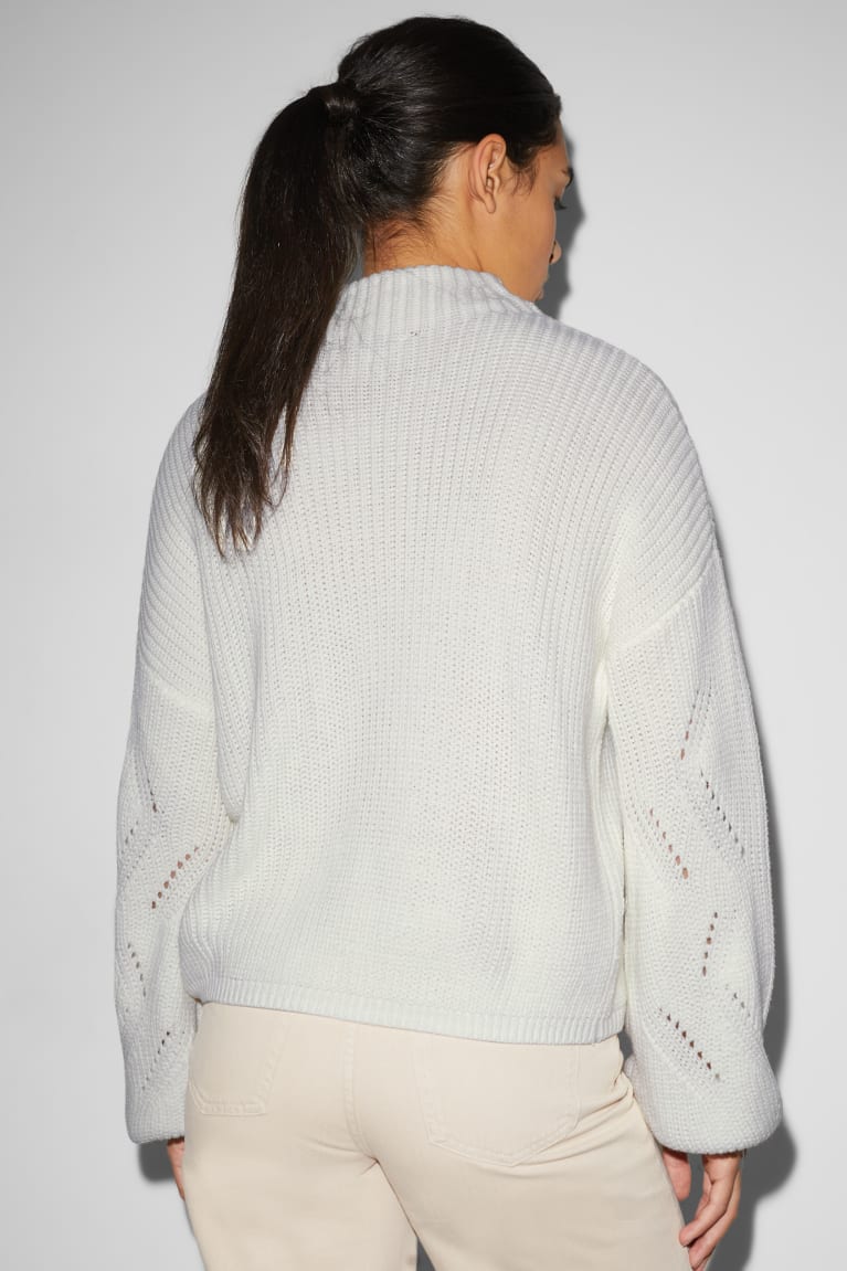 White C&A Clockhouse Recycled Women's Jumper | MYXWV-8024