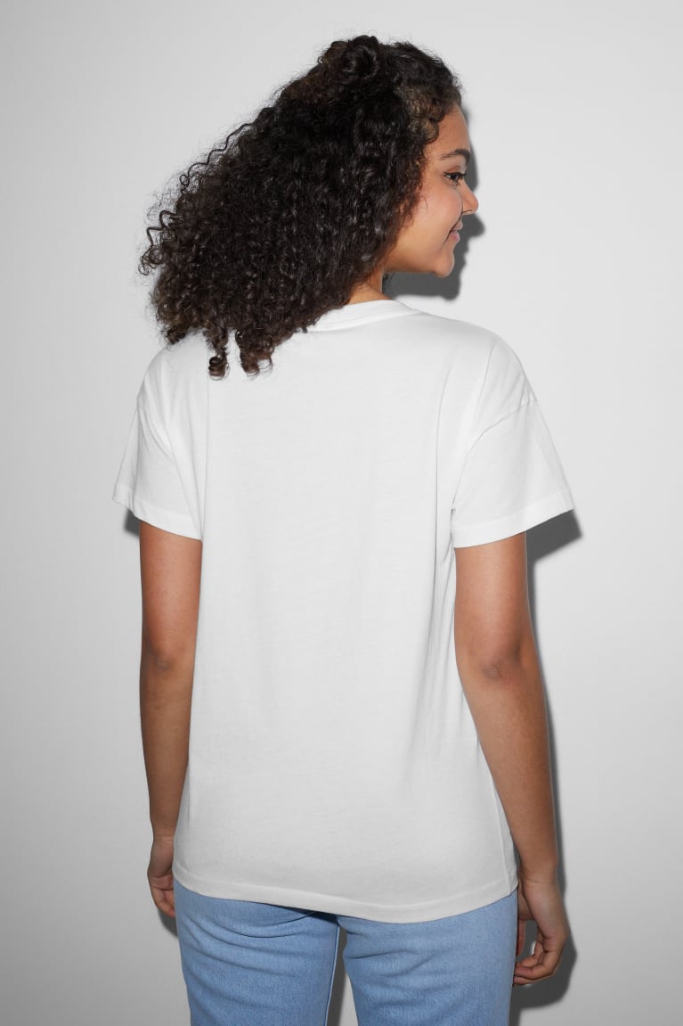 White C&A Clockhouse Women's T-shirts | SIDEJ-6790