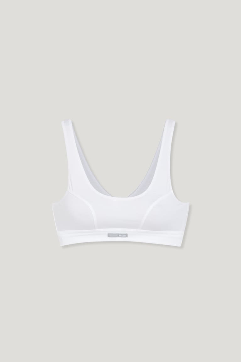 White C&A Crop Organic Cotton Women's Underwear | TCSYL-1937