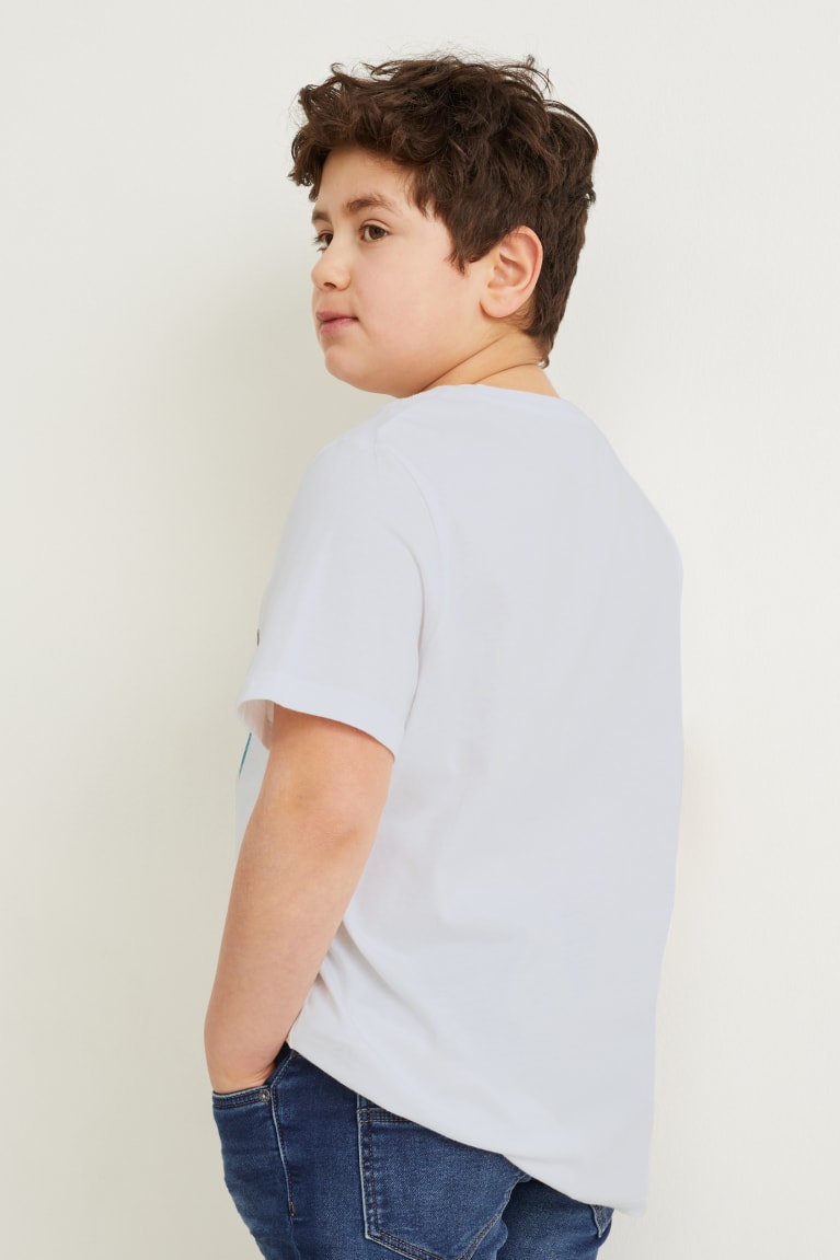 White C&A Extended Sizes Multipack Of 3 Sleeve Boys' T-shirts | SXZGA-7254