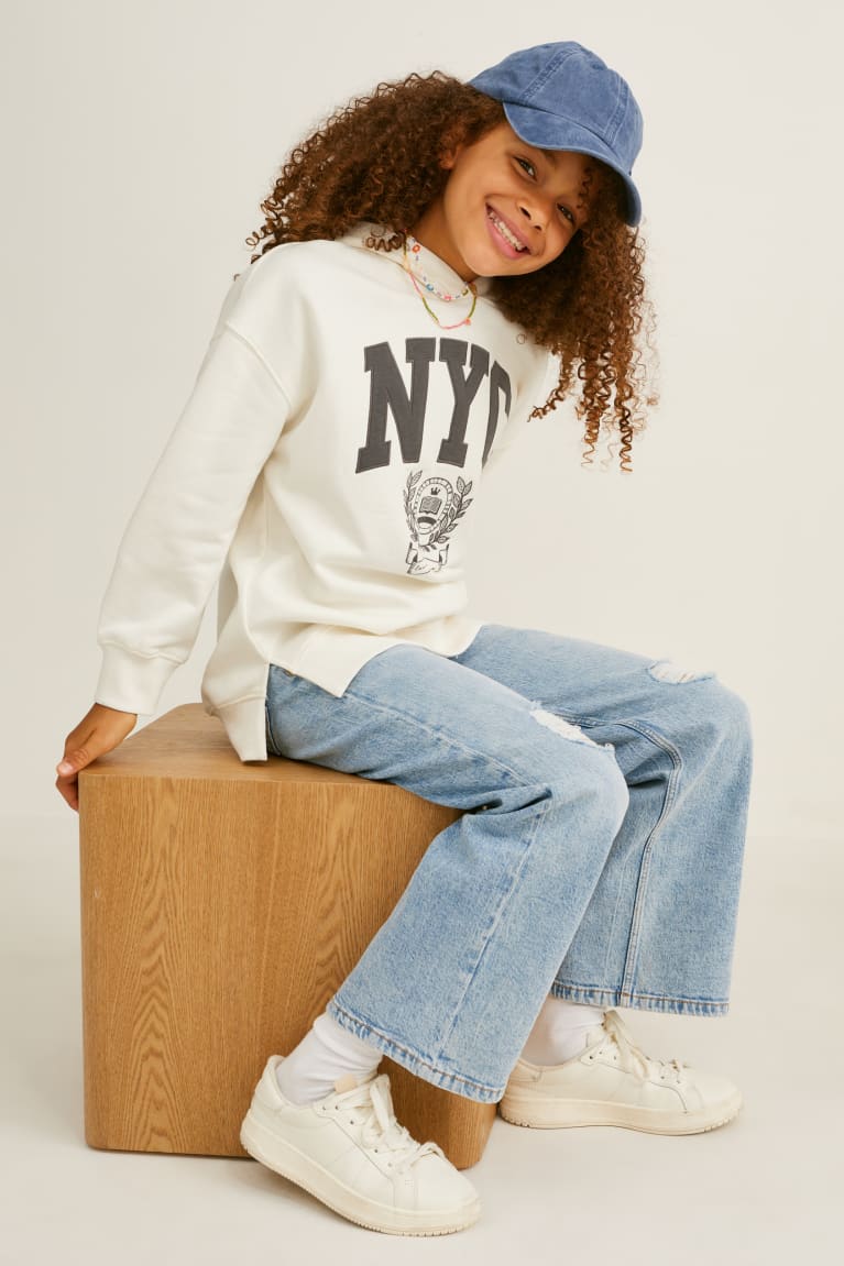 White C&A Girls' Hoodie | CBPYG-8246