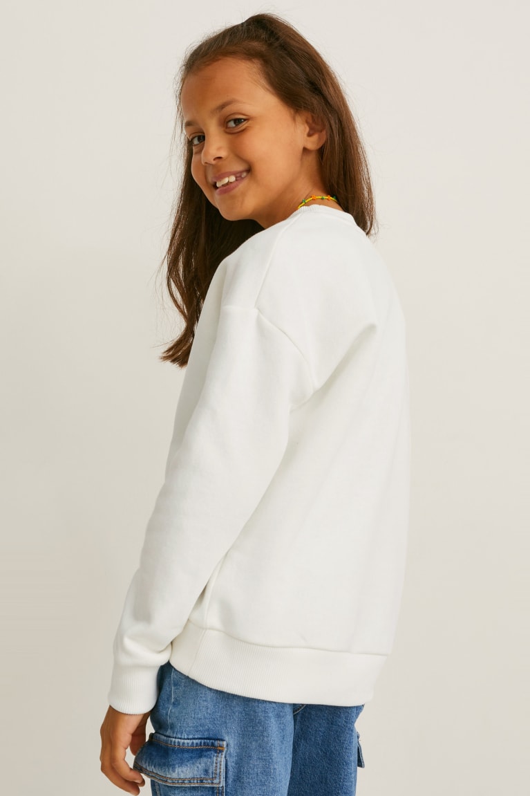 White C&A Girls' Sweatshirts | CMNJW-4576