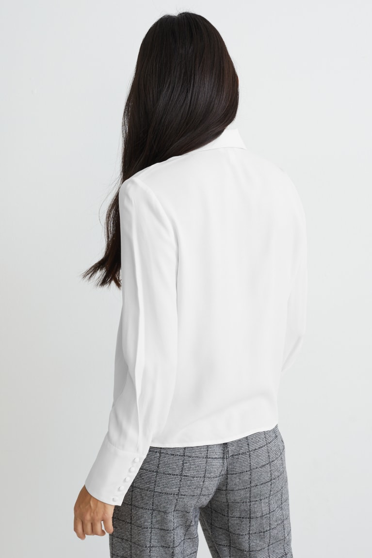 White C&A Lenzing™ Ecovero™ Women's Blouses | XHBGW-5769