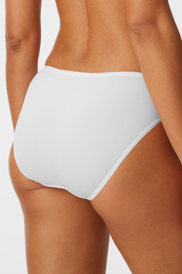 White C&A Multipack Of 3 Briefs Women's Underwear | EAHCZ-2697