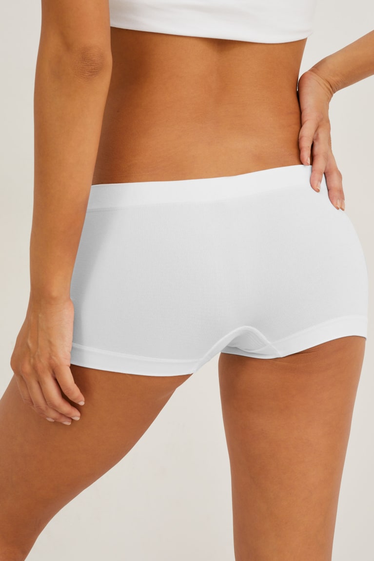 White C&A Multipack Of 7 Hipster Briefs Seamless Women's Underwear | CRFMQ-7031