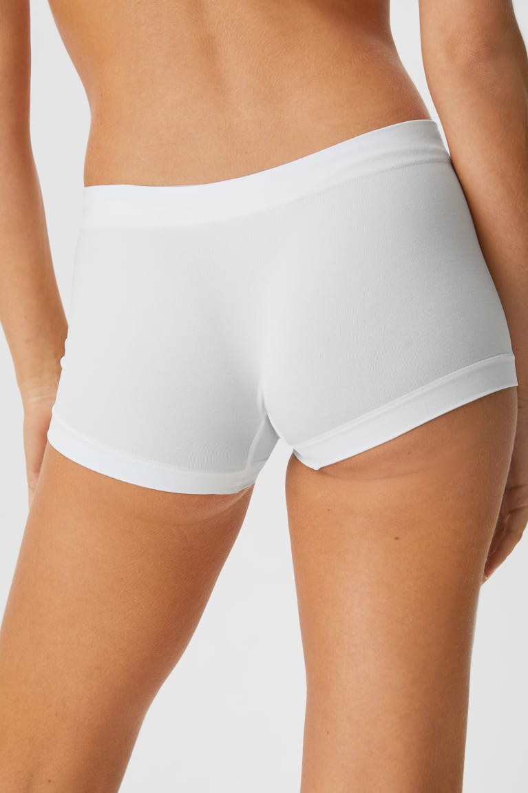 White C&A Multipack Of 7 Hipster Briefs Seamless Women's Underwear | UWGNS-4537