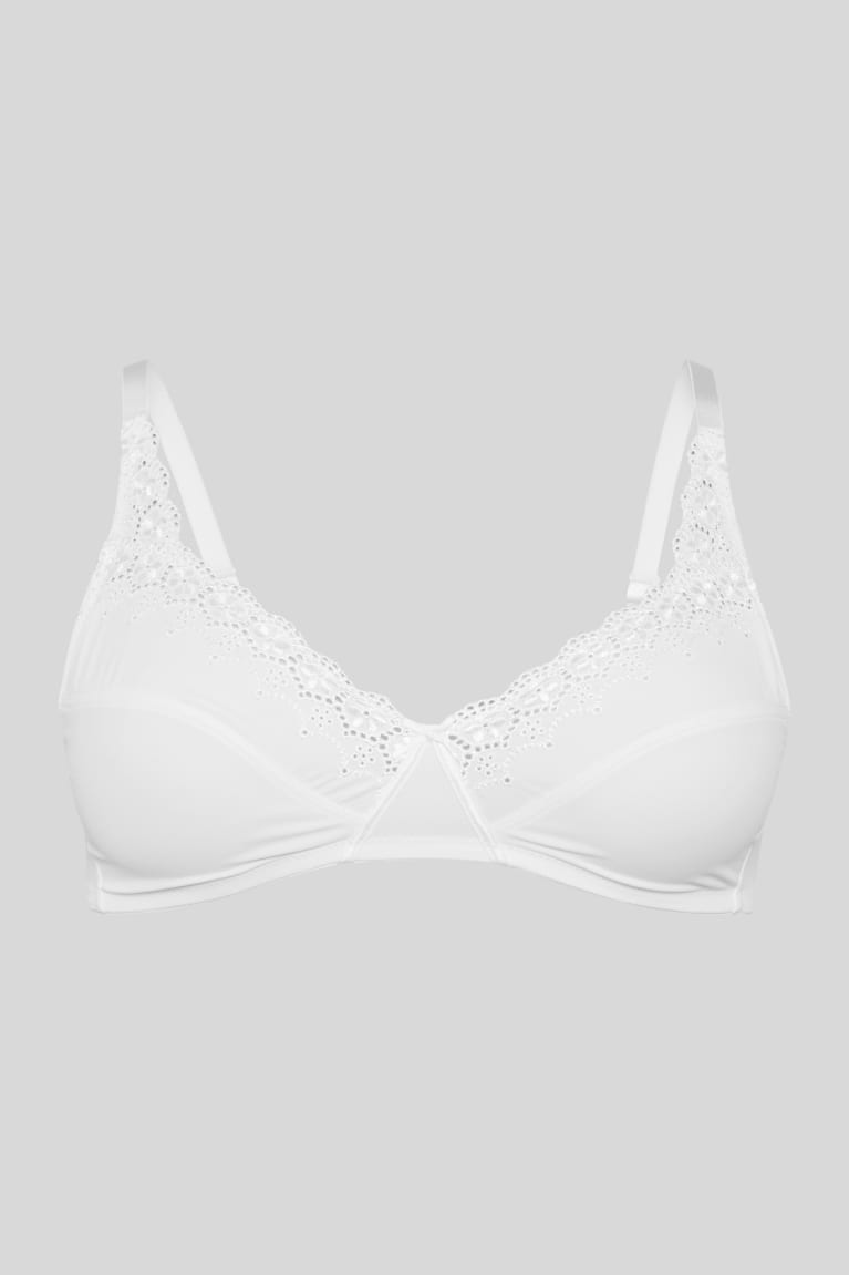 White C&A Non-wired Bra Women's Underwear | DGTOL-2619