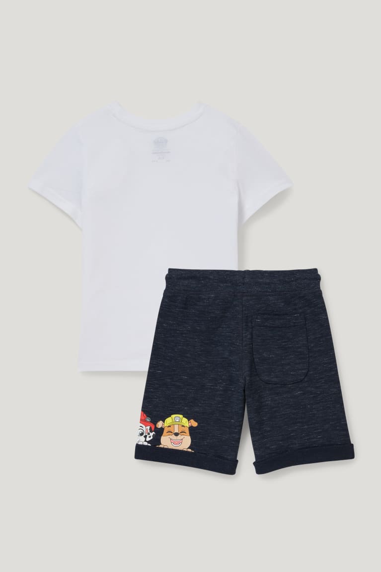 White C&A Paw Patrol Set Sleeve And Sweat 2 Piece Boys' Trousers | IHBUJ-8376