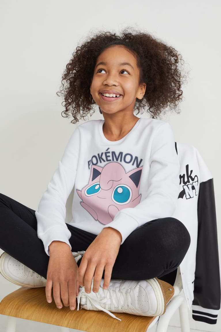 White C&A Pokémon Girls' Sweatshirts | PYXSO-4958