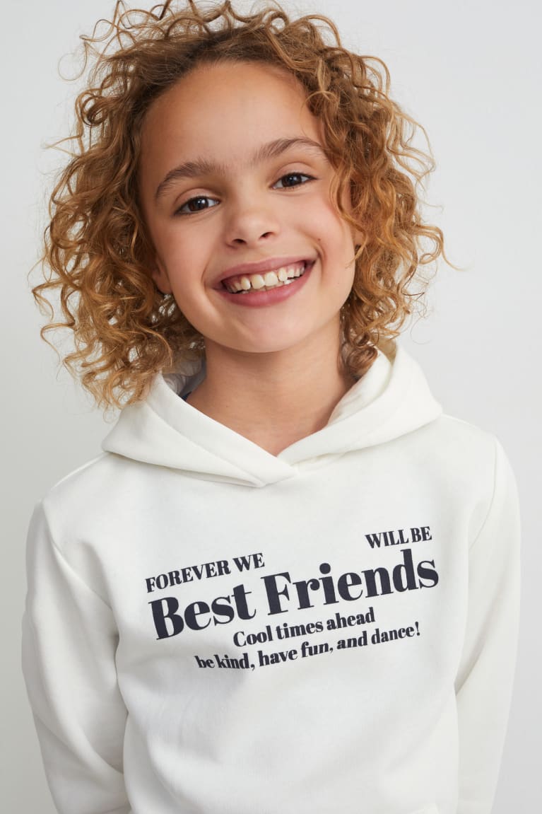 White C&A Set And 2 Piece Girls' Hoodie | TGYCZ-4967